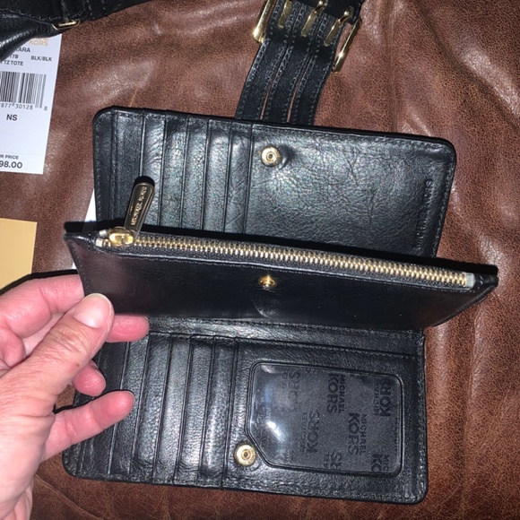 Michael Kors purse & wallet black leather - Picture 6 of 7